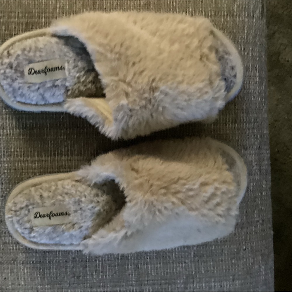 Dream Pairs Cream Cozy Slippers Plush Open-Toe - Picture 3 of 5